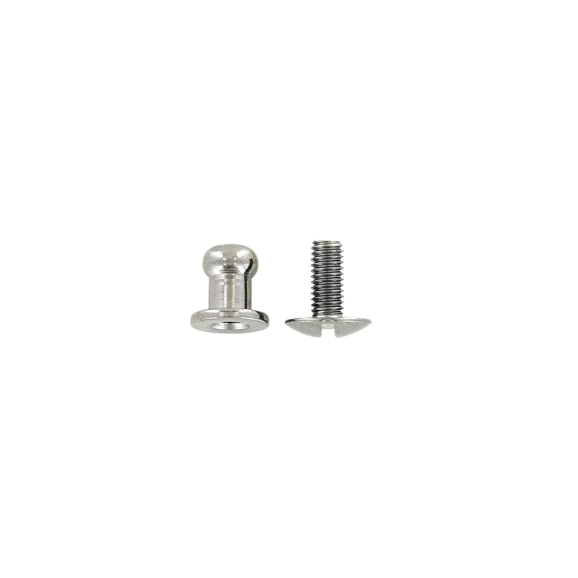 7mm, Gunmetal, Small Collar Button Stud with Screw, Solid Brass - PK5, #P-2712-GUNM