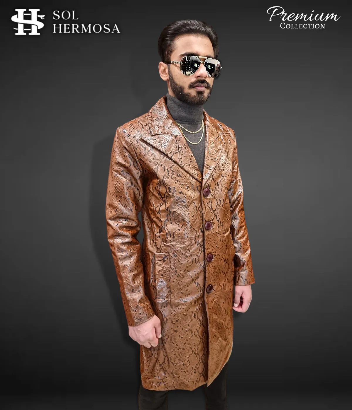 Apollo Men's Real Leather Coat