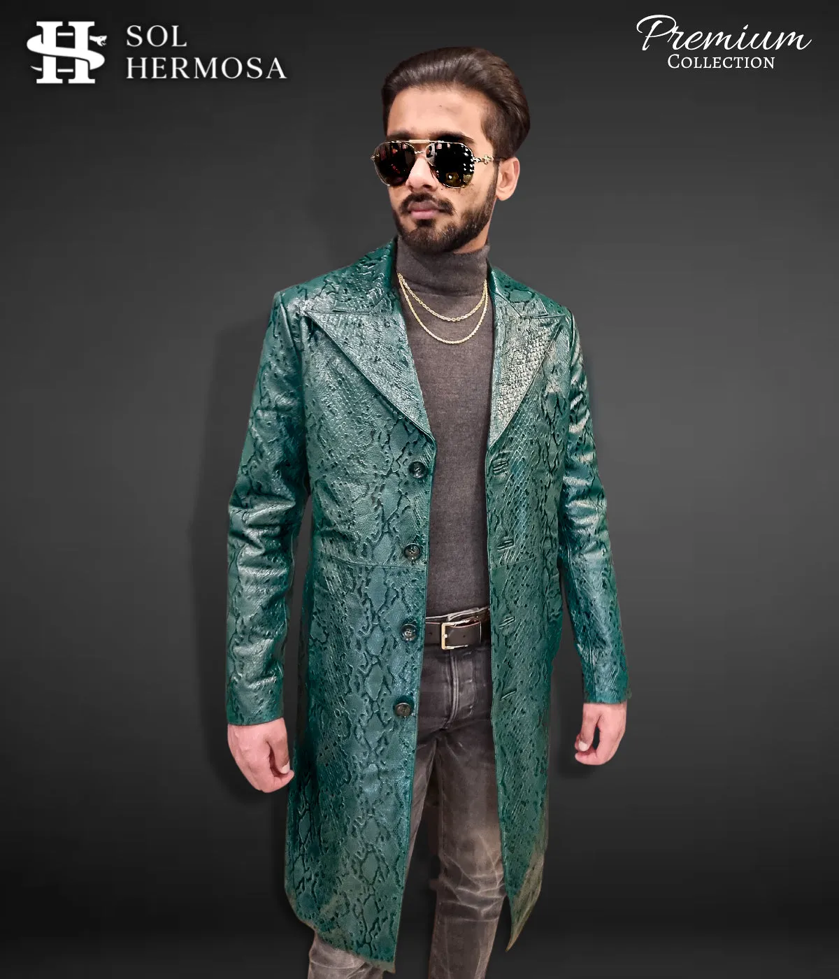 Apollo Men's Real Leather Coat