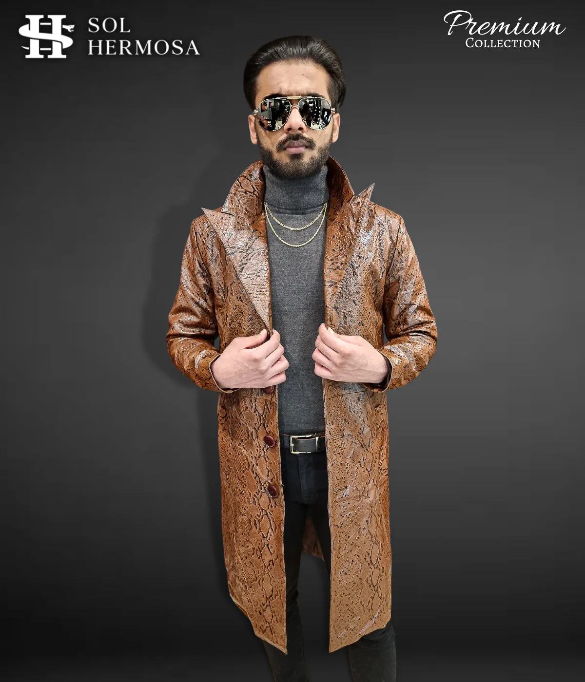 Apollo Men's Real Leather Coat
