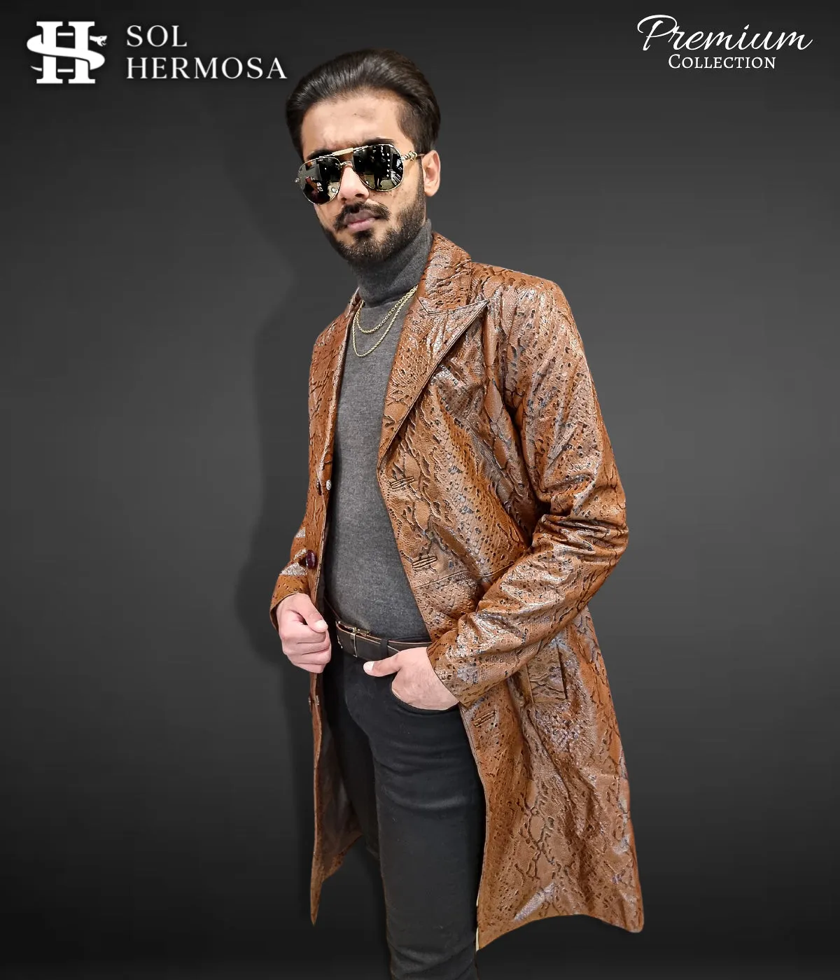 Apollo Men's Real Leather Coat