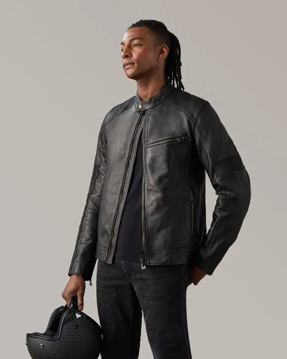 BELSTAFF VANGUARD LEATHER MOTORCYCLE JACKET
