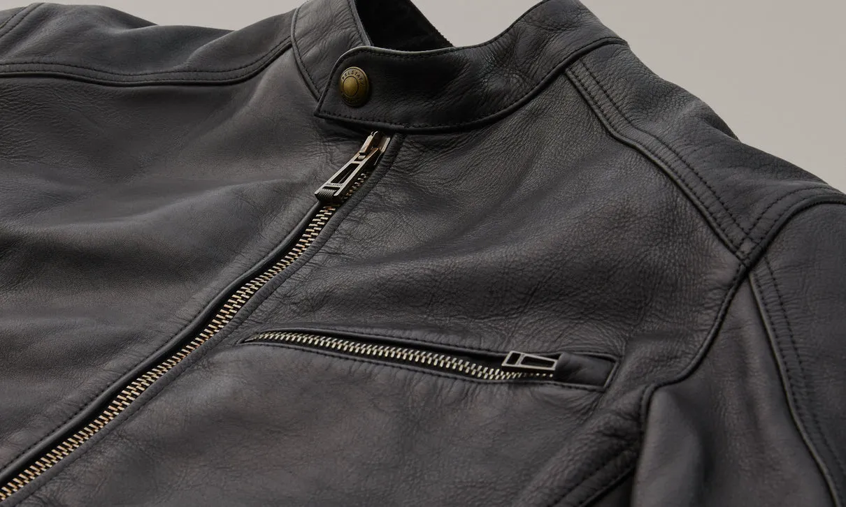 BELSTAFF VANGUARD LEATHER MOTORCYCLE JACKET