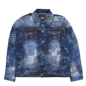 COPPER RIVET CAMO WASHED DENIM JACKET SLIM FIT - 933512