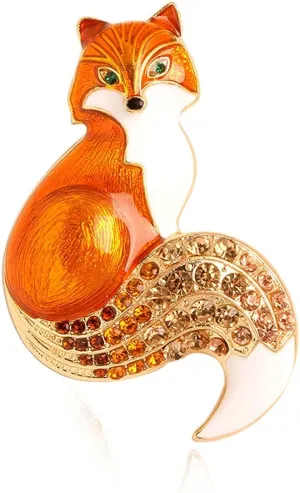 Cute Animal Enamel Fox Brooch Pins Accessory for Backpacks Badges Hats Bags for Women Girls Kids
