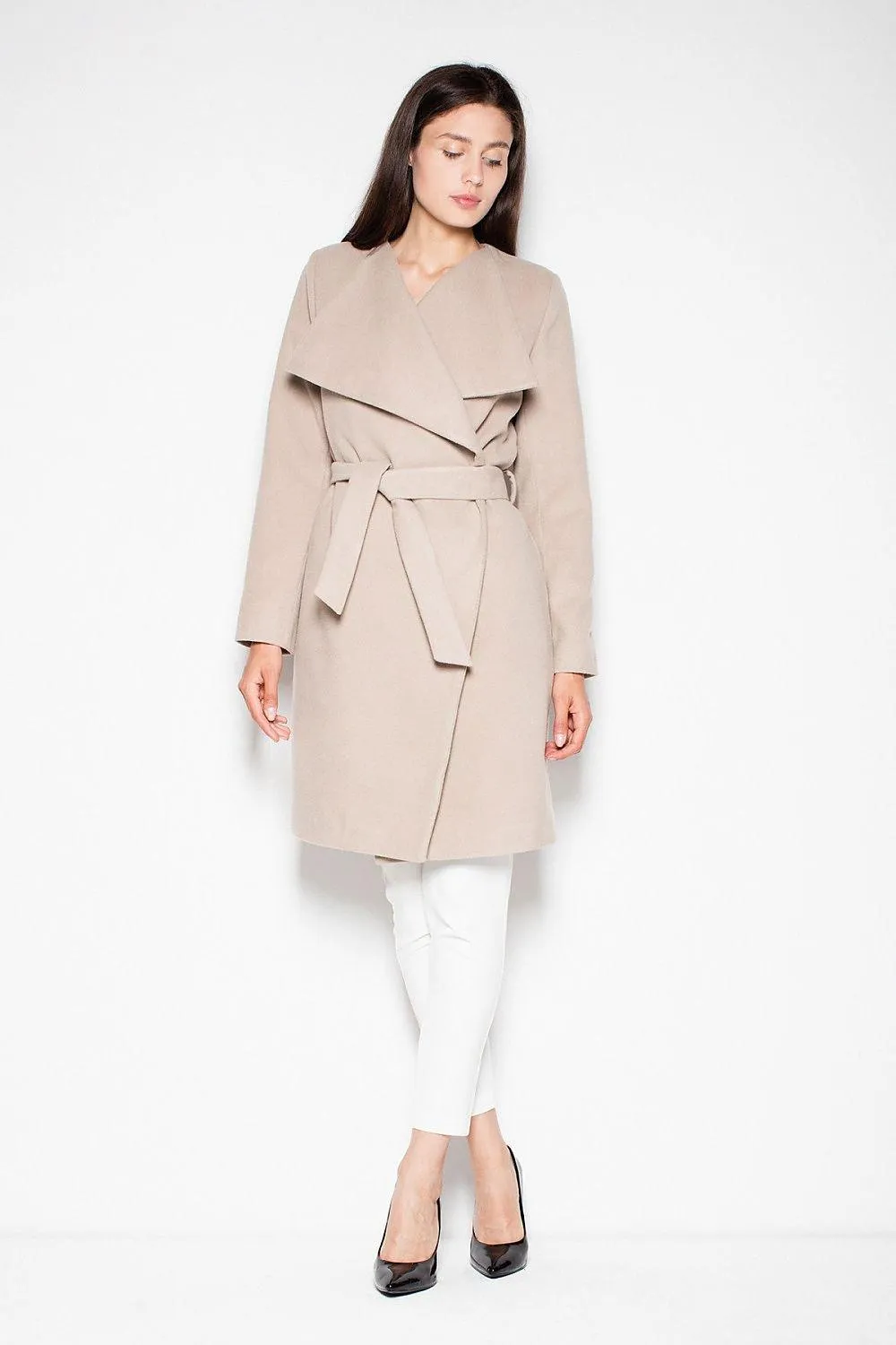 Elegant Belted Overcoat Venaton - Embrace Timeless Luxury