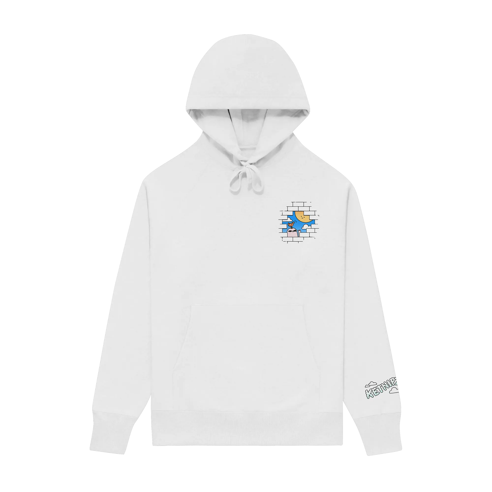 Go Outside White Hoodie