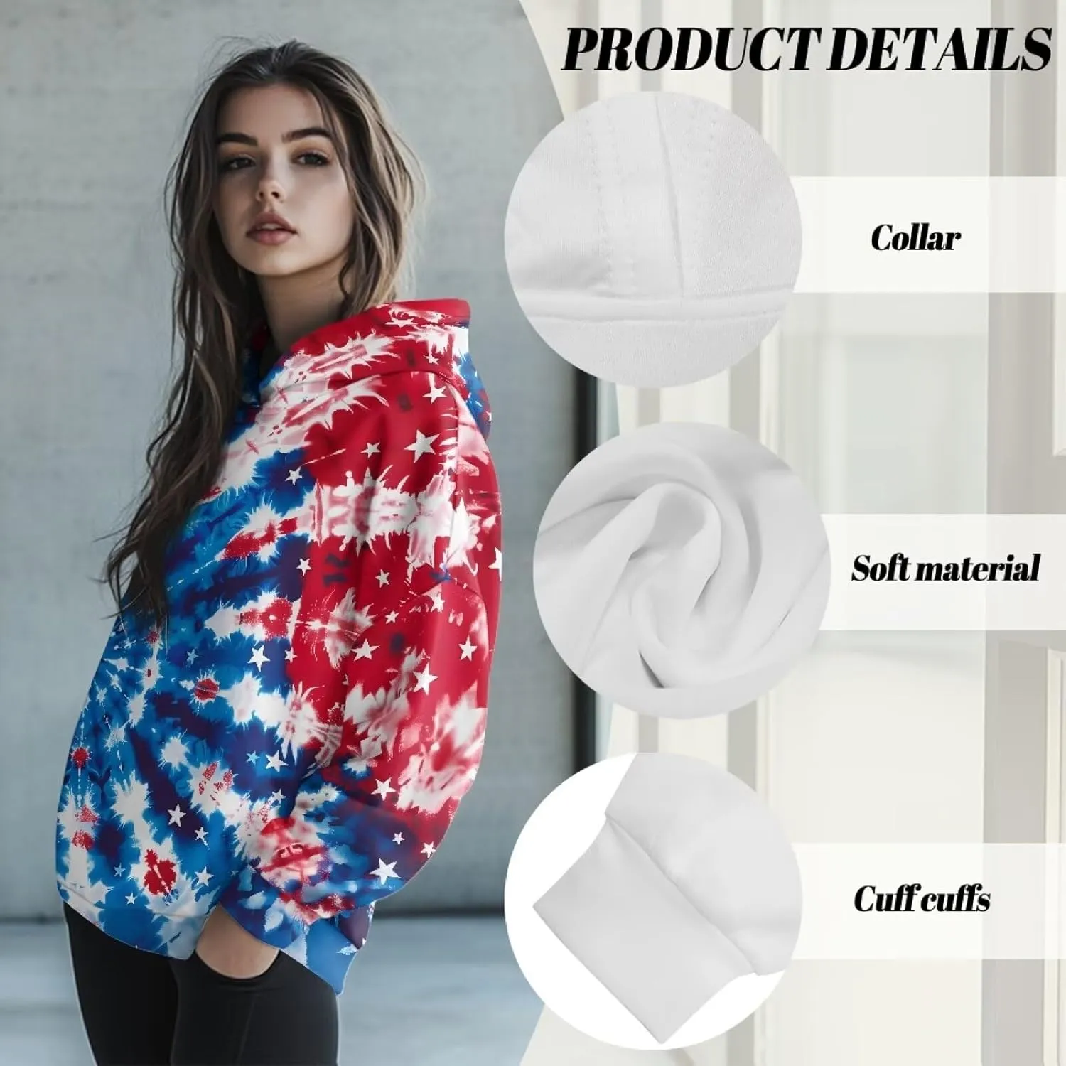 Hoodies for Women Casual Long Sleeve Tops Oversized Sweatshirt Track Jackets Loose Pullover Sweaters Fall Clothes
