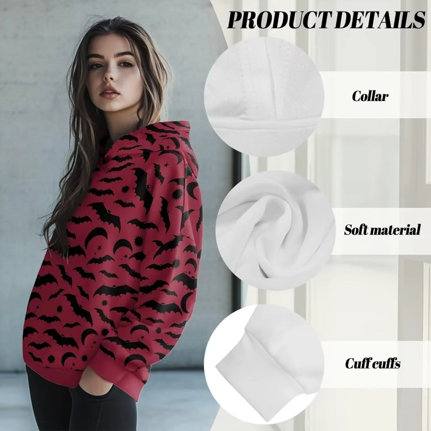 Hoodies for Women Casual Long Sleeve Tops Oversized Sweatshirt Track Jackets Loose Pullover Sweaters Fall Clothes