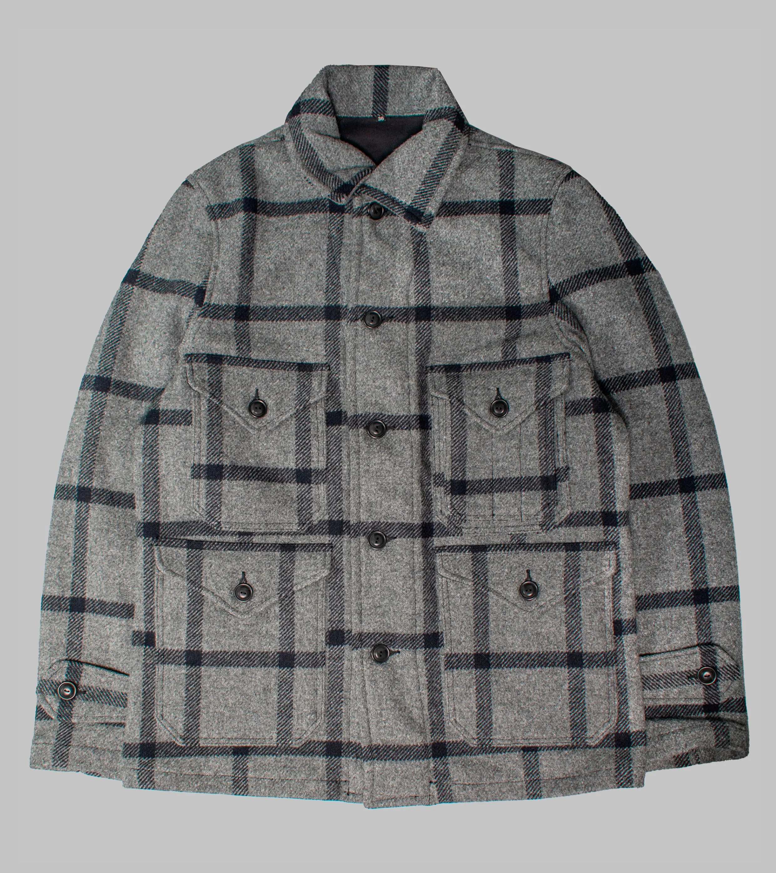 Hunting Jacket Black/Grey Check Wool