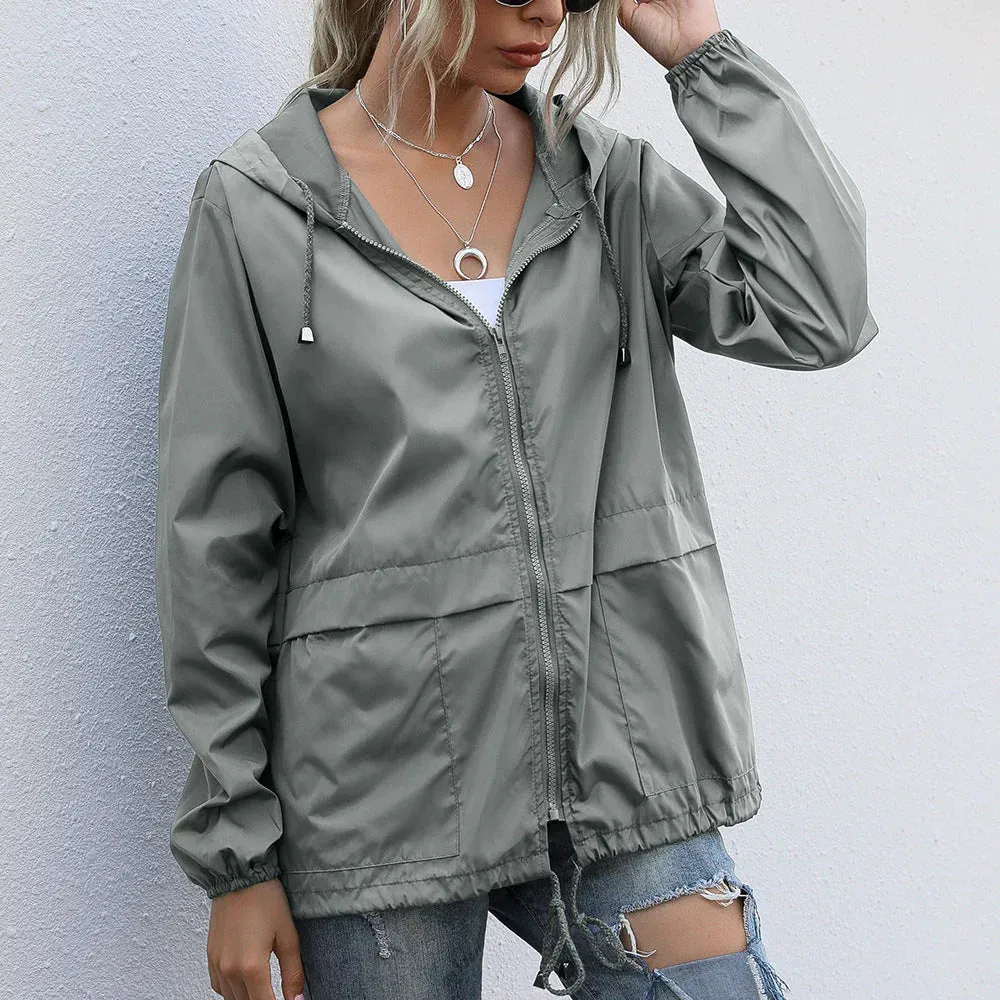 Ivyshape | Casual Fest Hood Collar Jackets