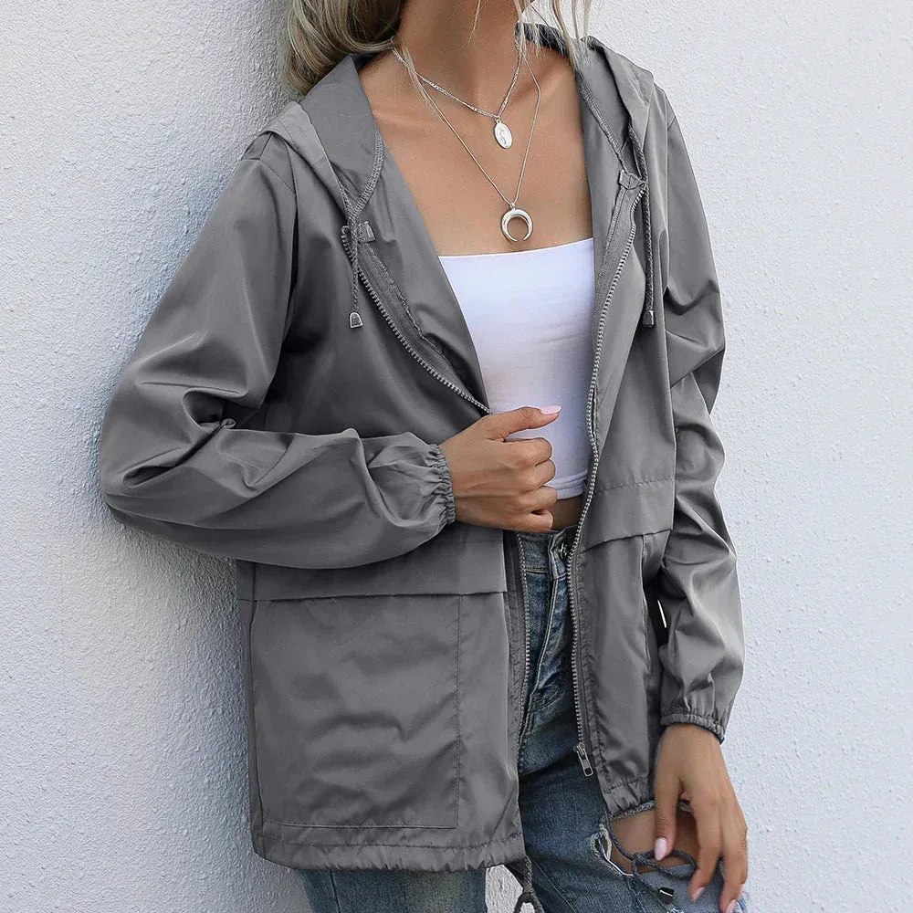Ivyshape | Casual Fest Hood Collar Jackets