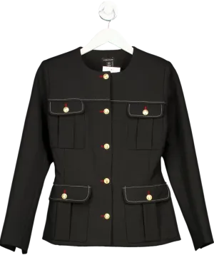 Karen Millen Black Tailored Utility Blazer UK 6