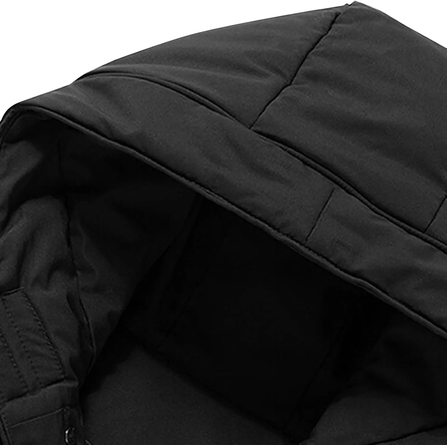 lcziwo Men's Long Puffer Jacket Plus Size Drawstring Hooded Quilted Coats Zip up Heavy Warm Parka Cotton Padded Overcoat