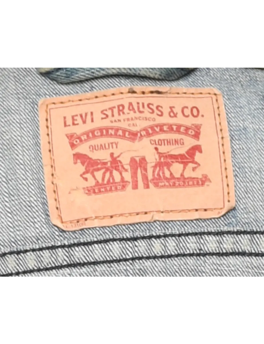 Levi's Floral Pattern Light Wash Denim Jacket - L