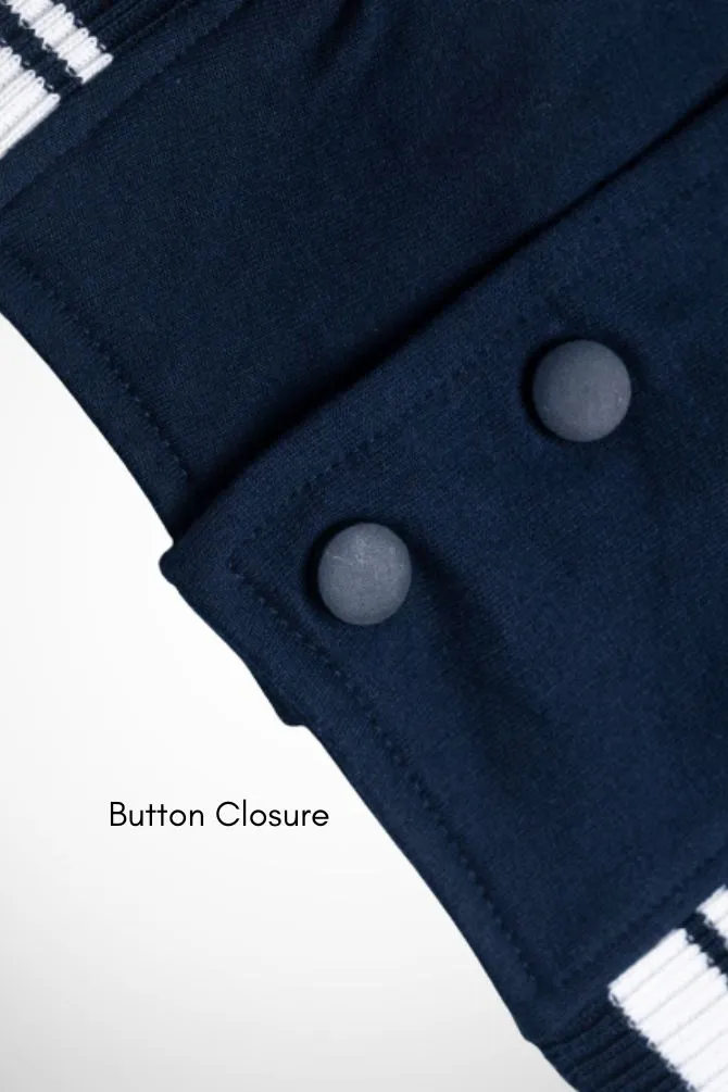 Navy Blue Varsity Jacket
