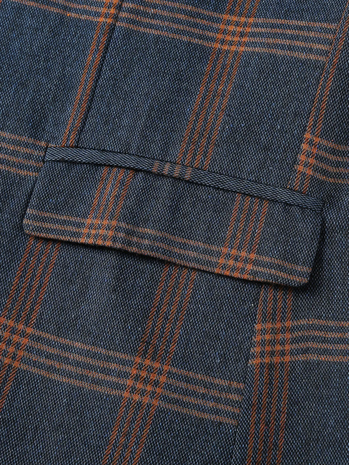Plaid Design Single Button Blazer