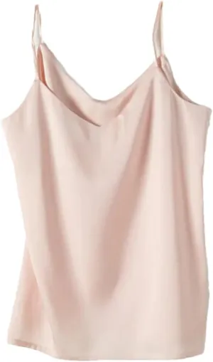 Women's Sexy Satin Cropped Top V Neck Bandeau Top Basic Camisole Summer Sleeveless Tank Top