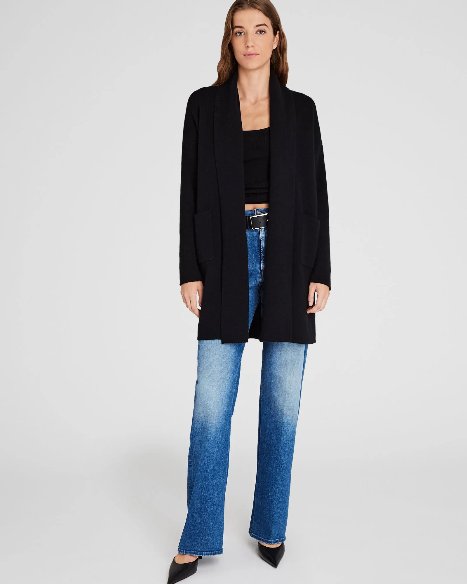 Wool Cashmere Wrap Cardigan